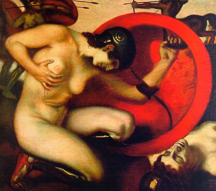 Franz von Stuck Wounded Amazon china oil painting image